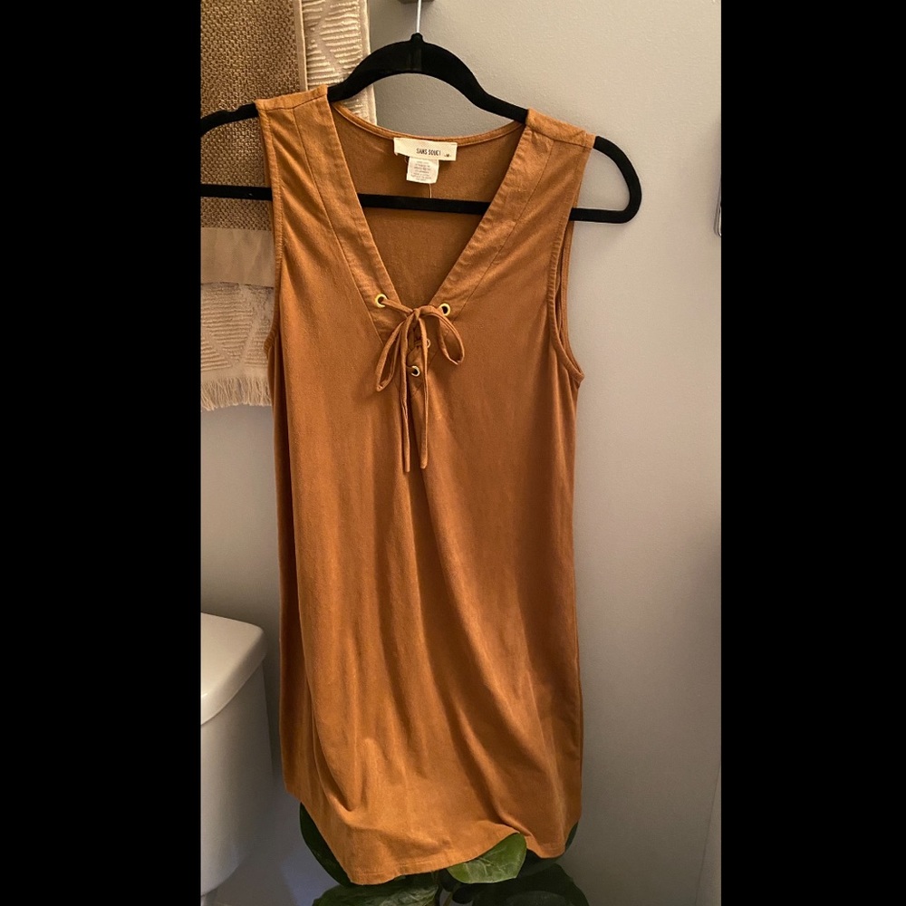 Suede shift dress - M